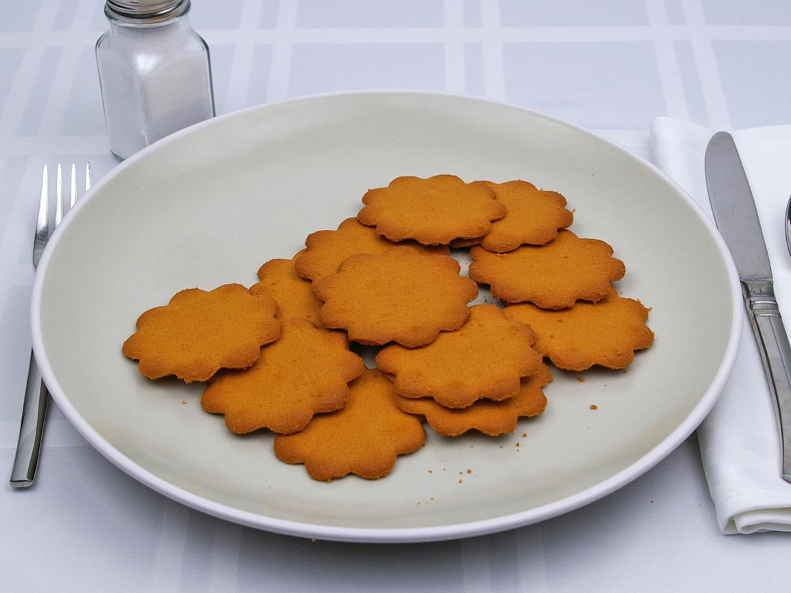 Calories in 12 cookie(s) of Galletas - Cookie - Orange