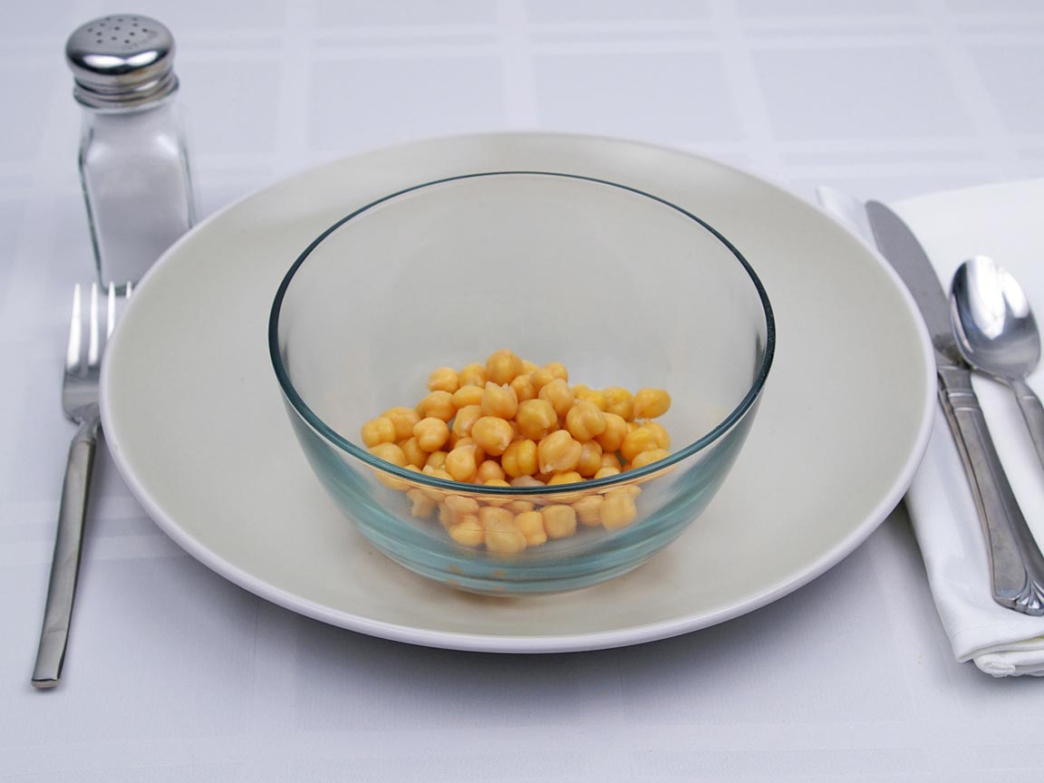 Calories in 0.5 cup(s) of Garbanzo Beans - Chickpeas