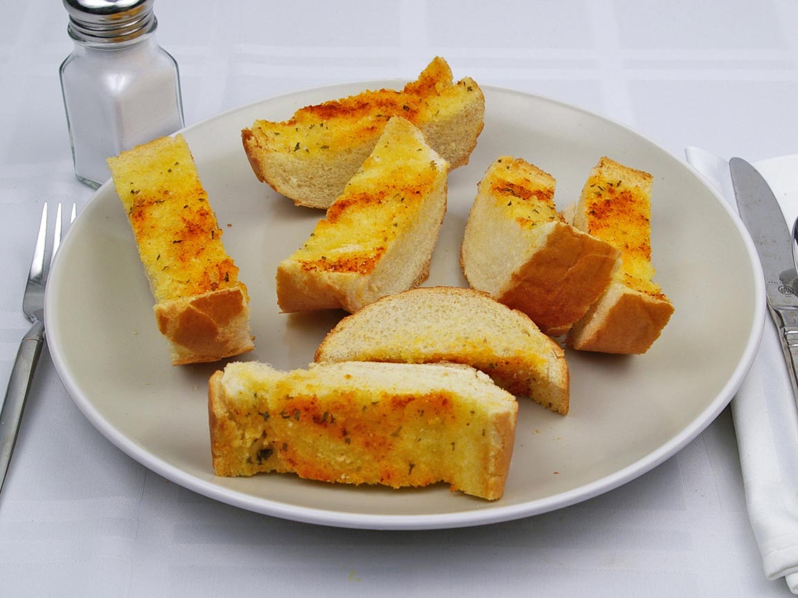 Calories in 7 piece(s) of Garlic Bread
