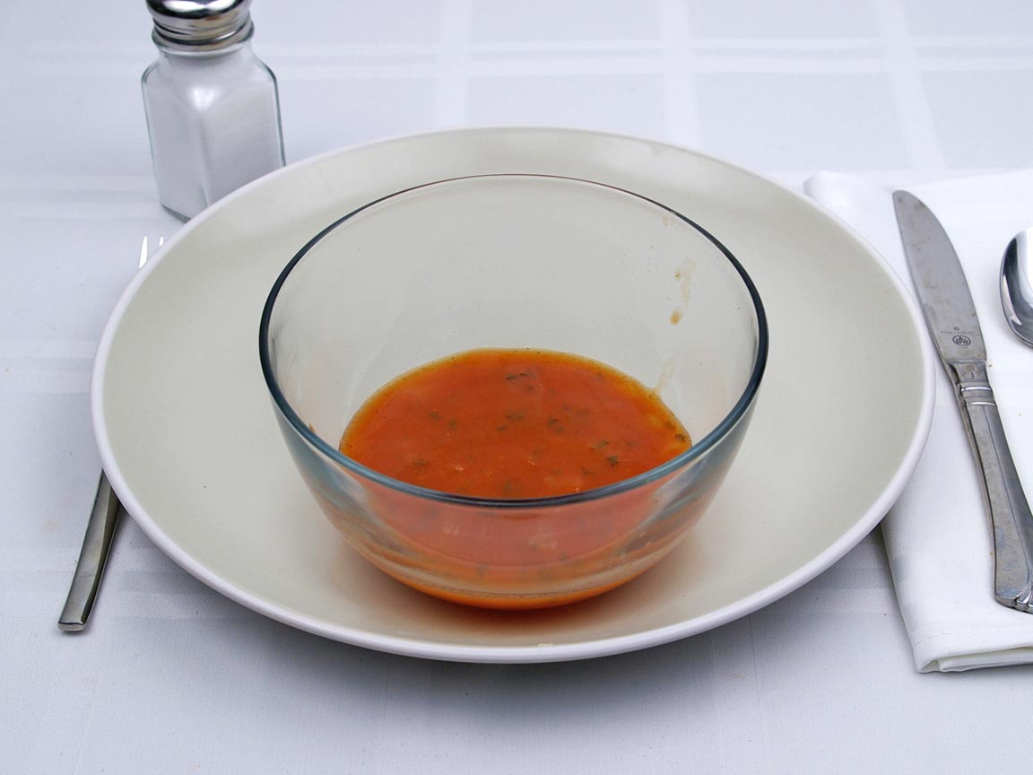 Calories in 0.5 cup(s) of Gazpacho Soup