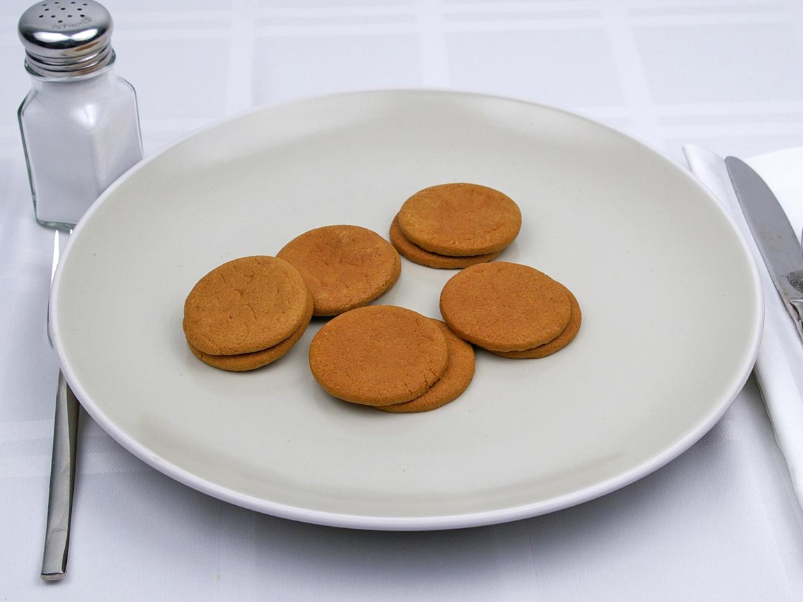 Calories in 10 cookie(s) of Ginger Snaps Cookies