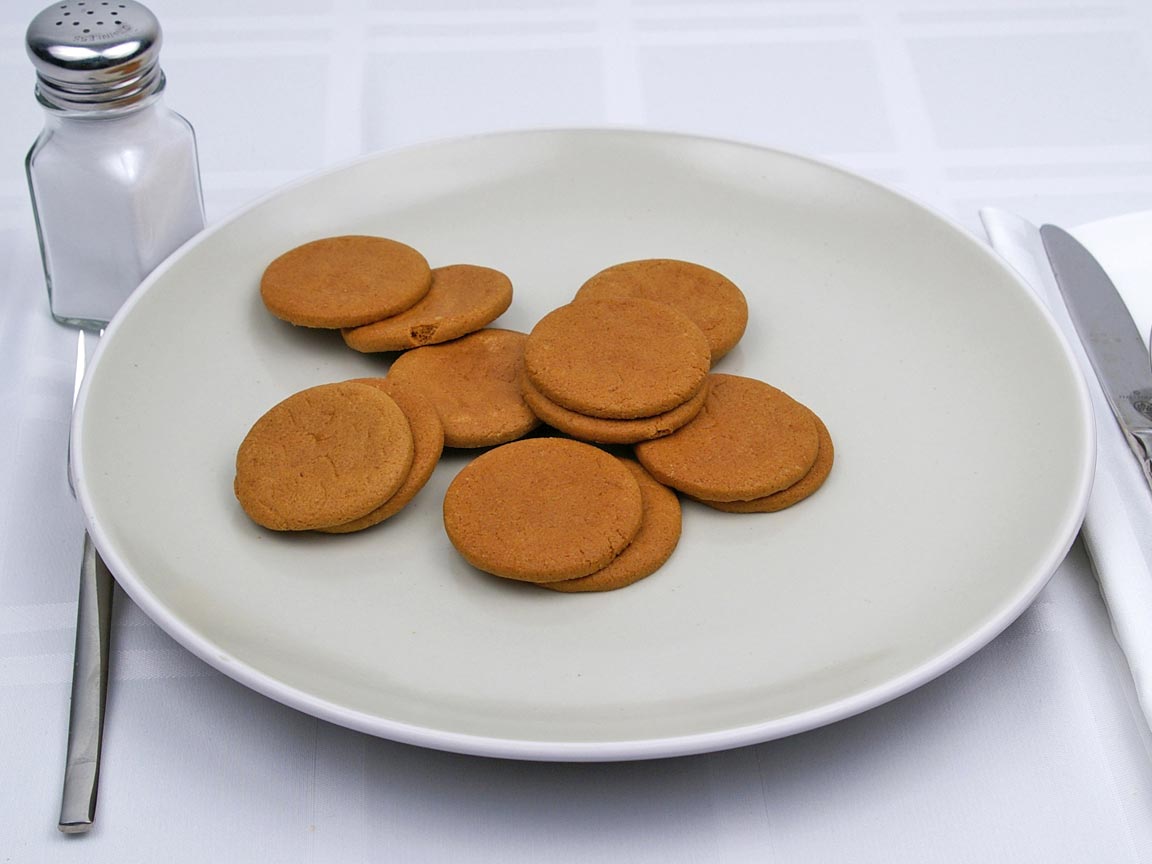 Calories in 14 cookie(s) of Ginger Snaps Cookies