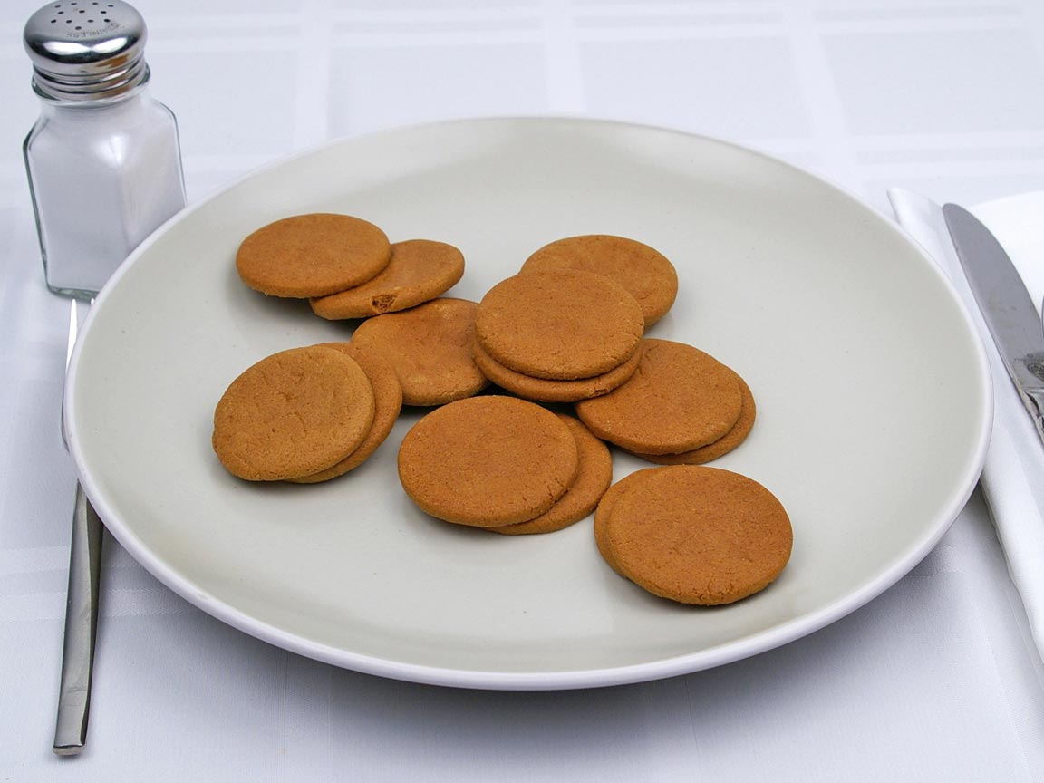 Calories in 16 cookie(s) of Ginger Snaps Cookies