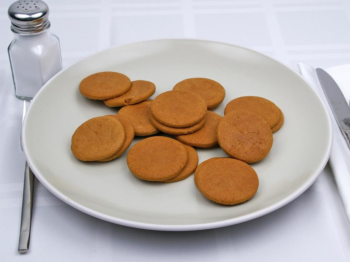 Calories in 20 cookie(s) of Ginger Snaps Cookies