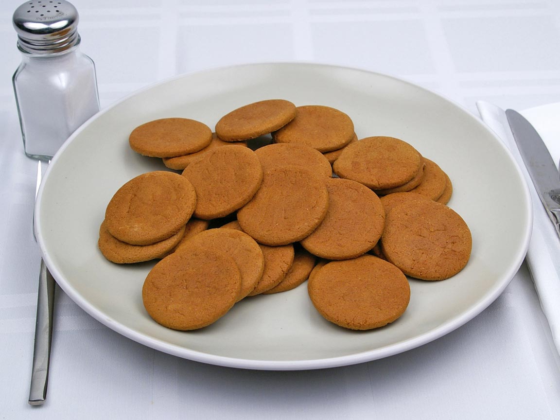 Calories in 30 cookie(s) of Ginger Snaps Cookies