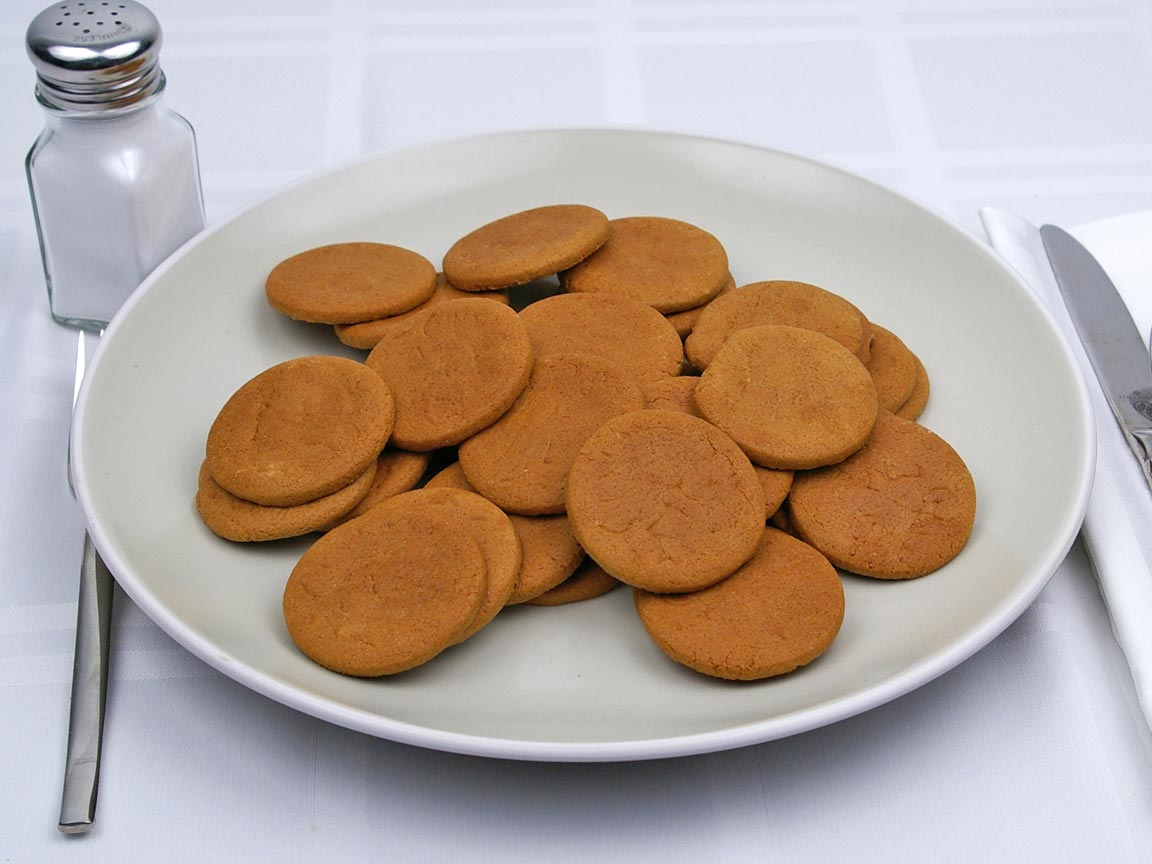 Calories in 32 cookie(s) of Ginger Snaps Cookies