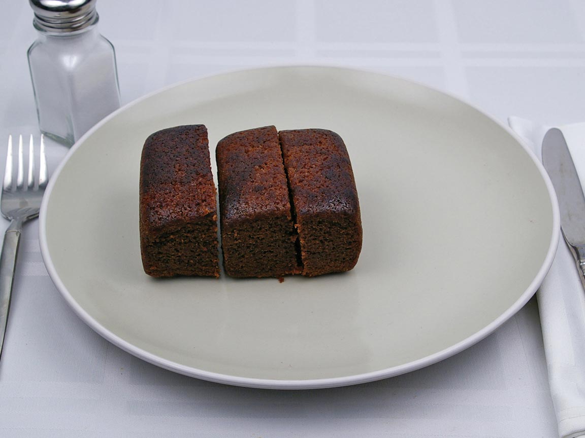 Calories in 3 piece(s) of Gingerbread Cake