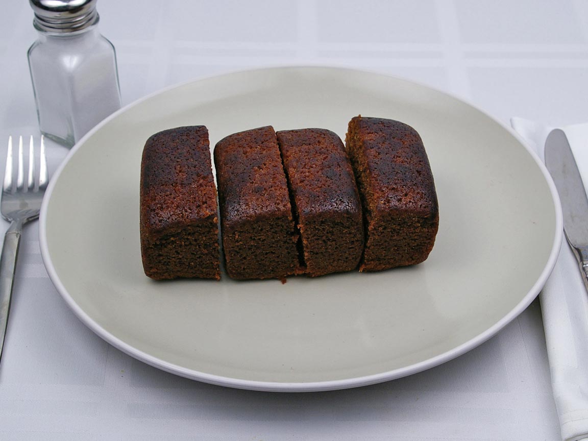 Calories in 4 piece(s) of Gingerbread Cake