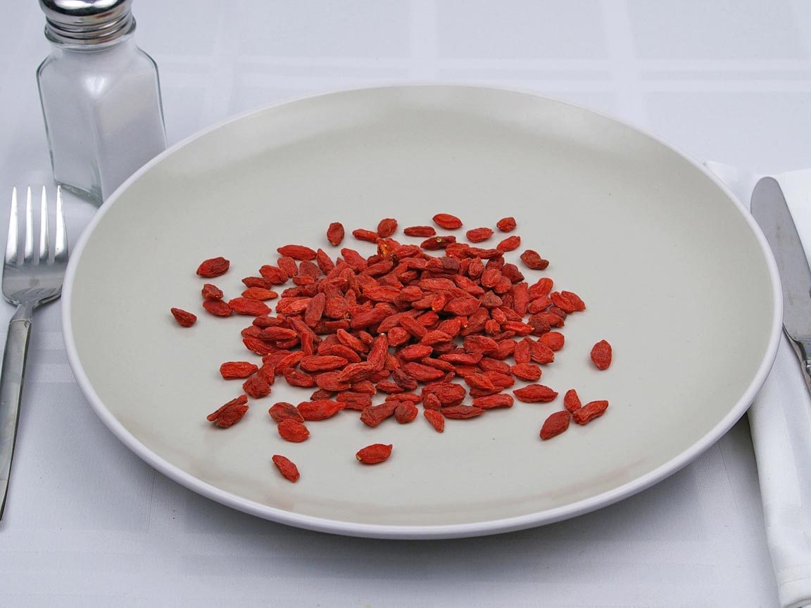 Calories in 0.33 cup(s) of Goji Berries - Dried
