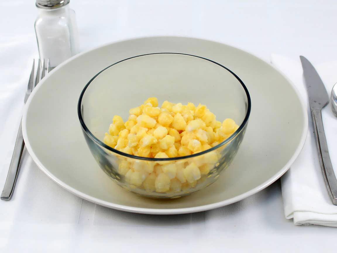 Calories in 1.5 cup(s) of Yellow Hominy Canned