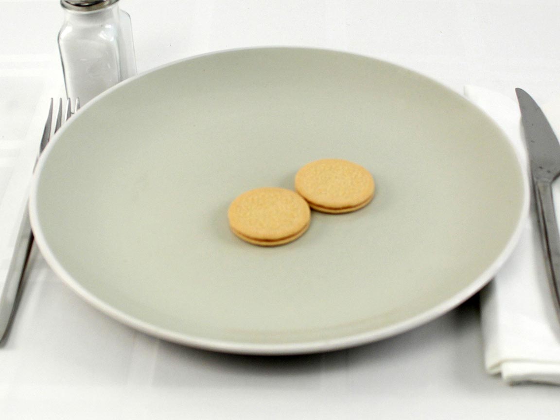 Calories in 2 cookie(s) of Golden Oreo Thins