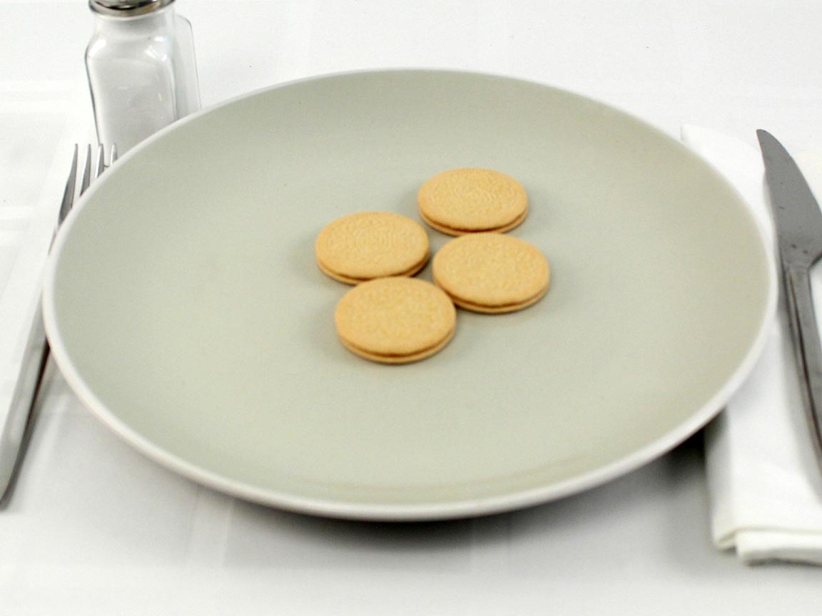 Calories in 4 cookie(s) of Golden Oreo Thins