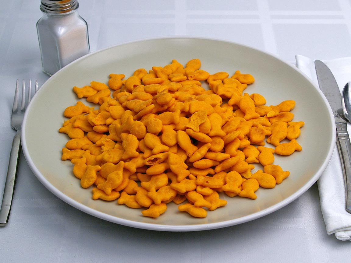 Calories in 127 grams of Goldfish Crackers - Cheddar