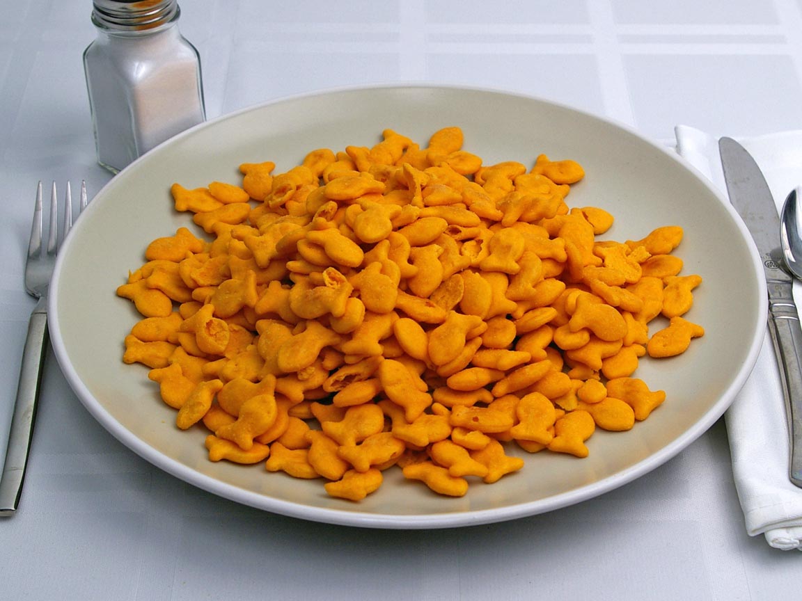 Calories in 170 grams of Goldfish Crackers - Cheddar