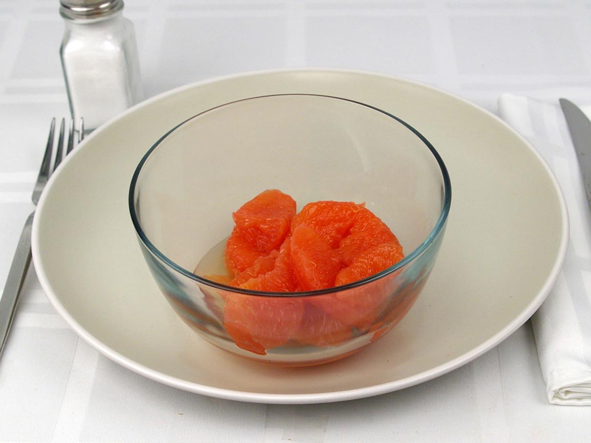 Calories in 1 cup(s) of Grapefruit - Red Canned - No Sugar Added
