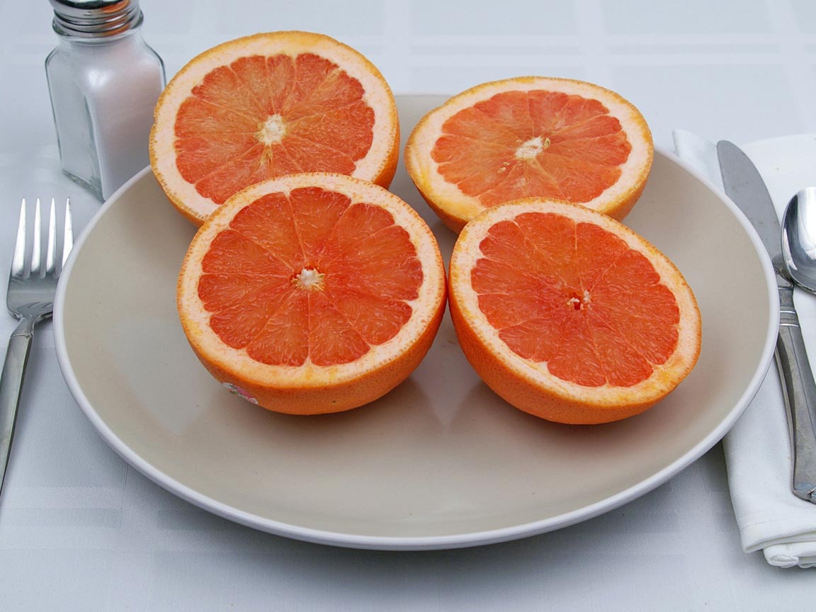 Calories in 2 grapefruit(s) of Grapefruit - Red