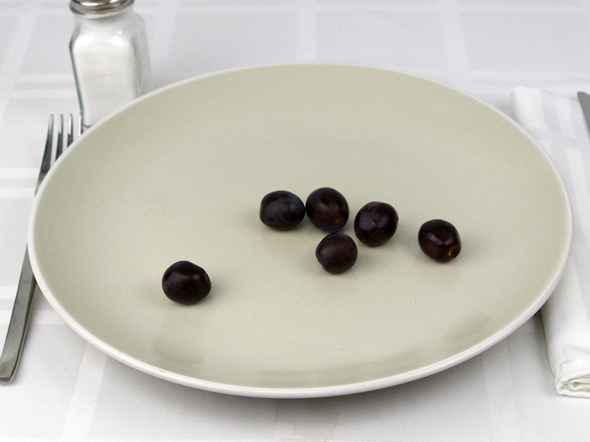 Calories in 42 grams of Black Grapes