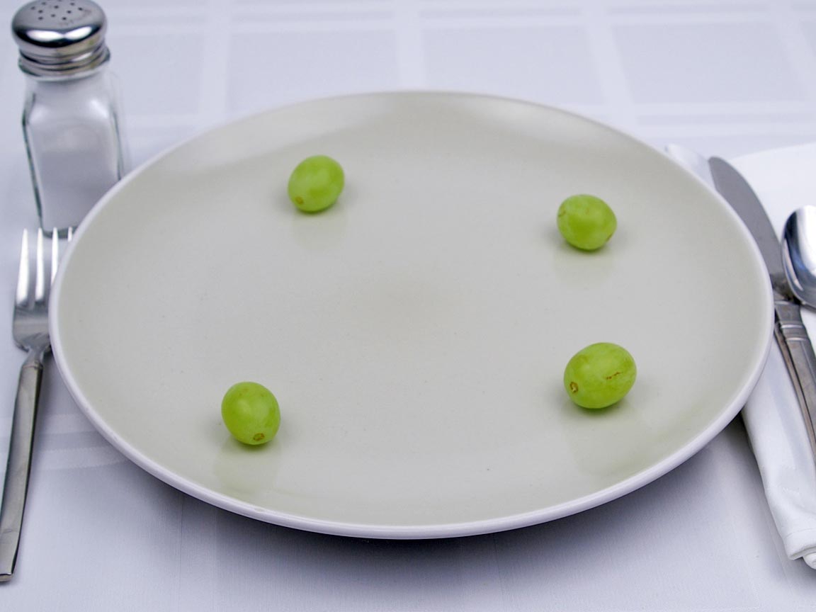 Calories in 28 grams of Grapes - Green