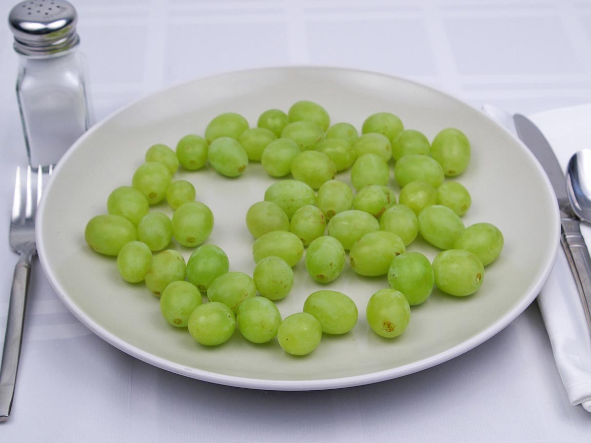 Calories in 311 grams of Grapes - Green