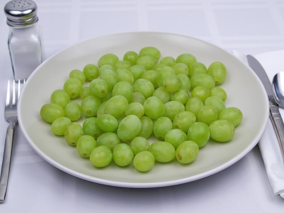 Calories in 425 grams of Grapes - Green