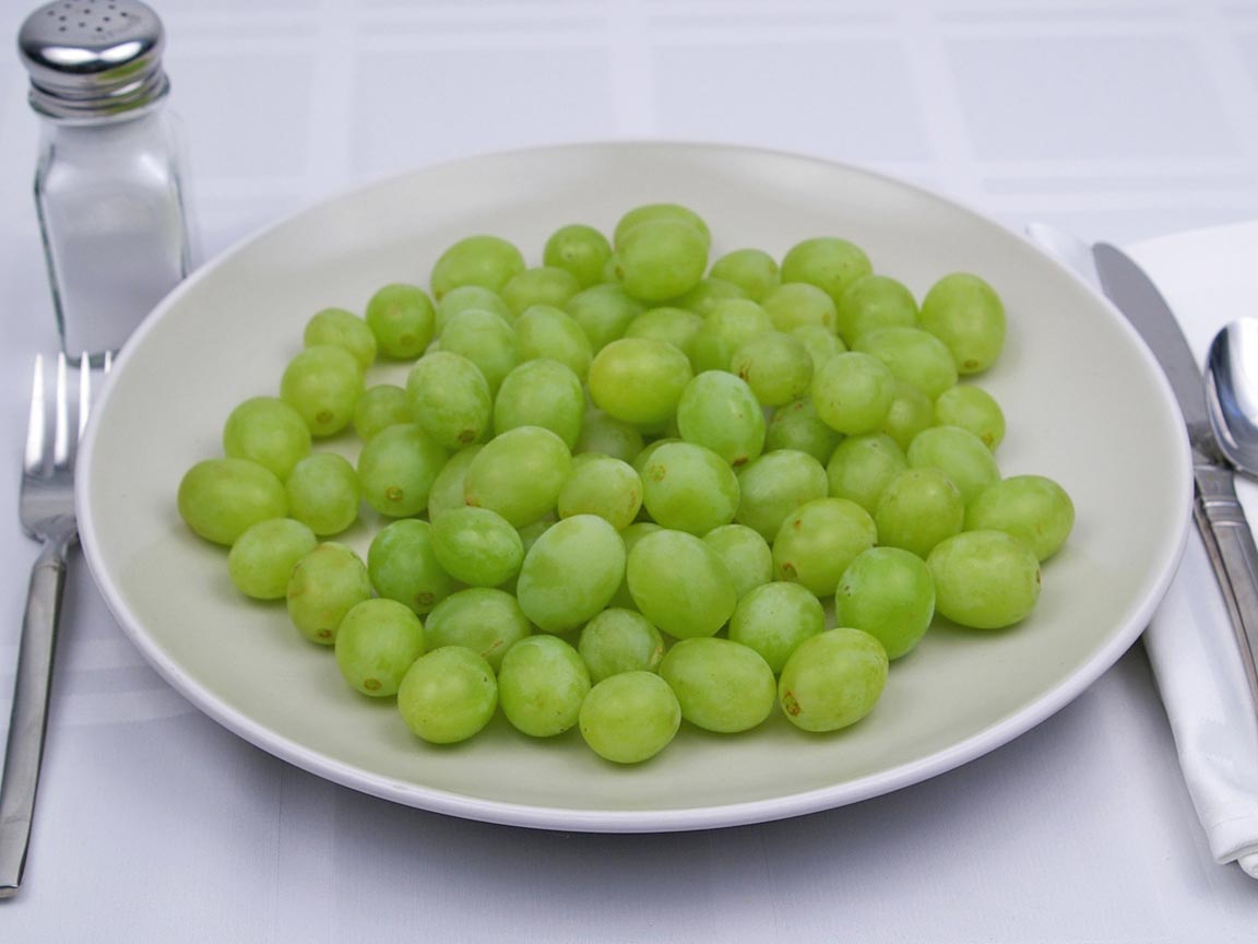 Calories in 453 grams of Grapes - Green