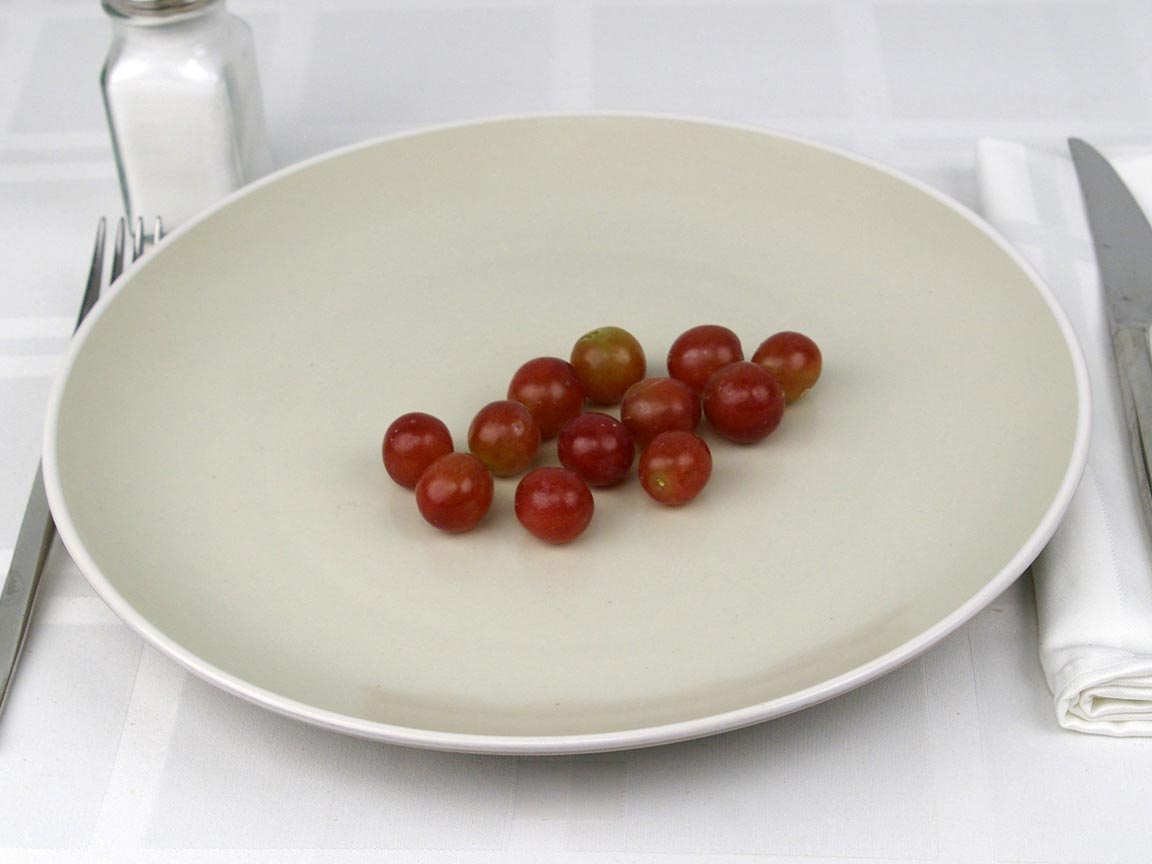 Calories in 27 grams of Red Grapes