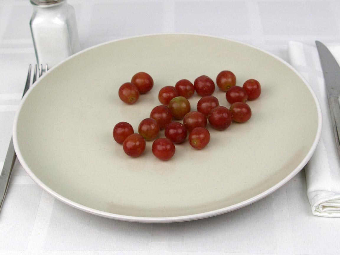 Calories in 45 grams of Red Grapes