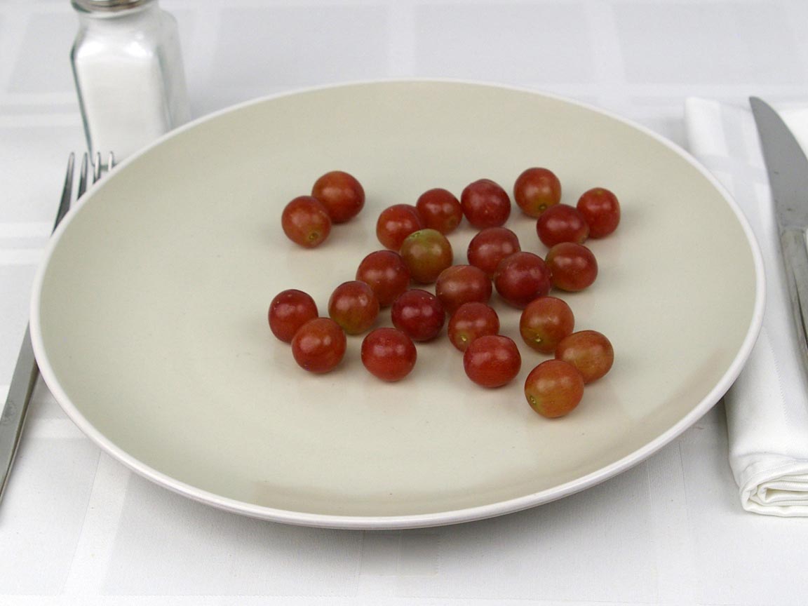 Calories in 54 grams of Red Grapes