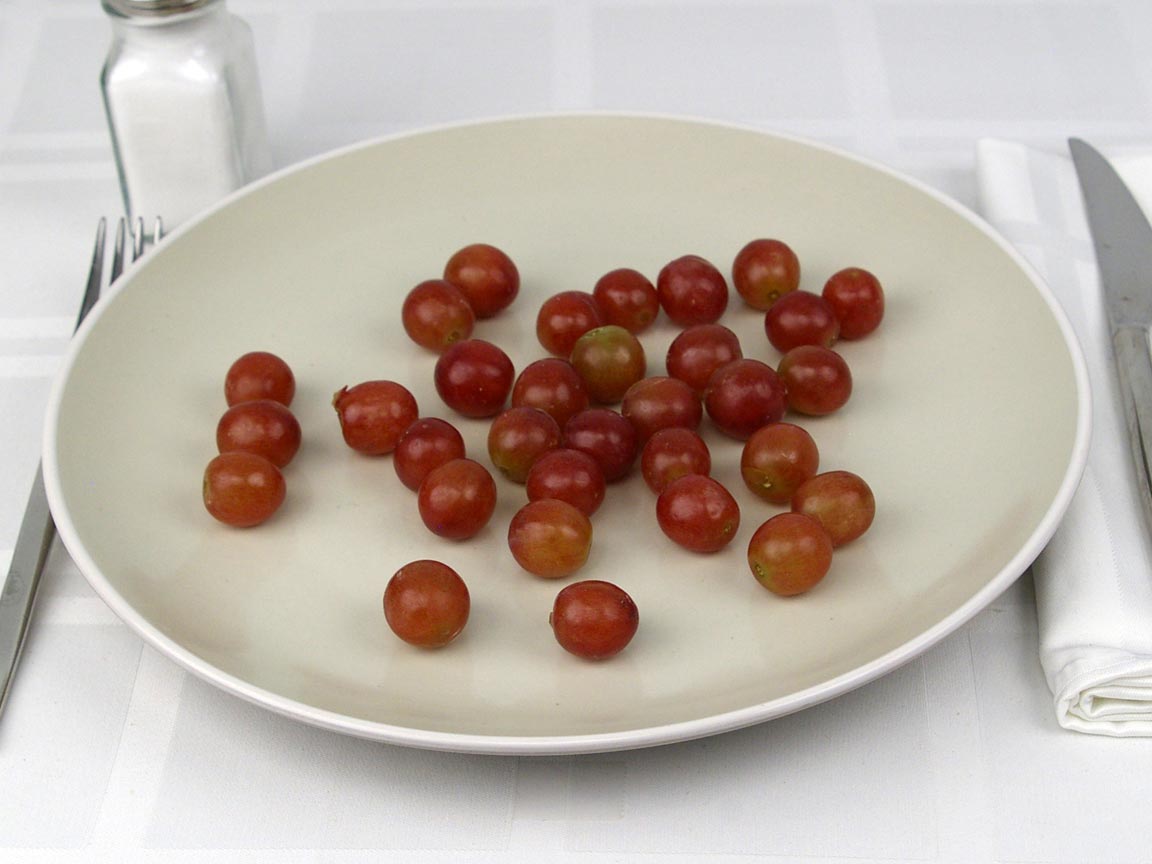 Calories in 72 grams of Red Grapes
