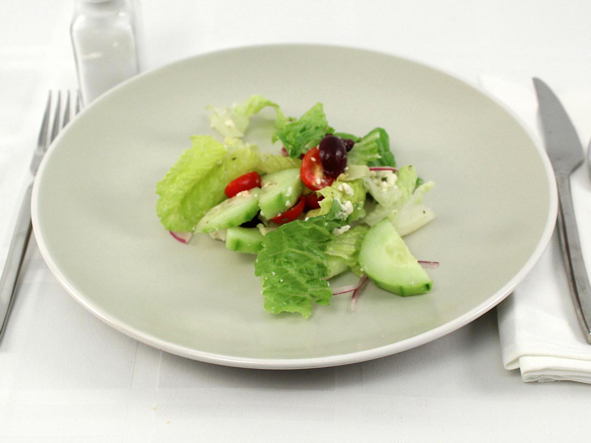 Calories in 91 grams of Greek Salad - No Dressing