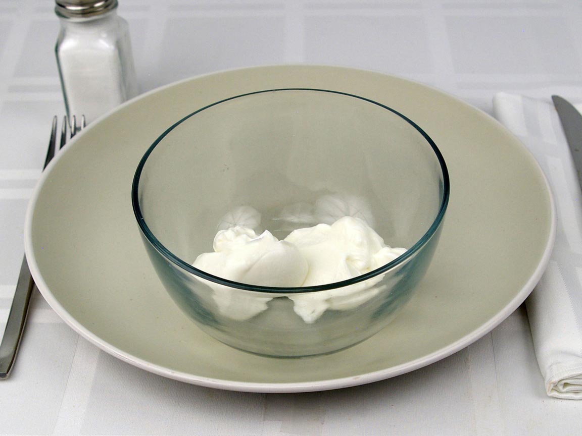 Calories in 0.5 cup(s) of Greek Yogurt - Plain - 2%