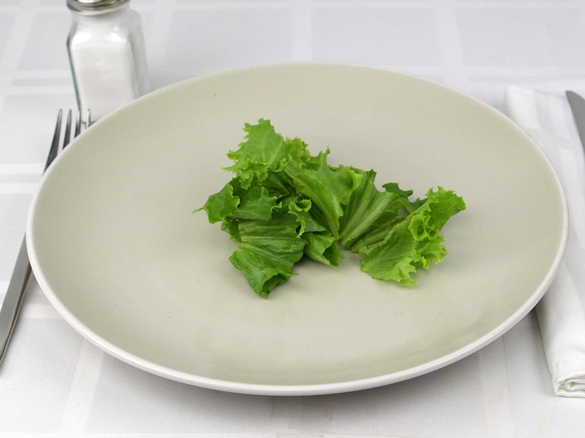 Calories in 0.25 cup(s) of Green Leaf Lettuce