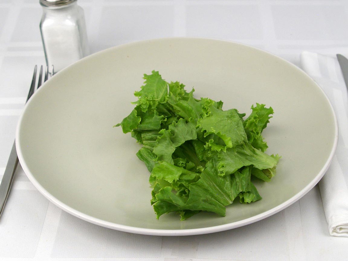Calories in 0.5 cup(s) of Green Leaf Lettuce