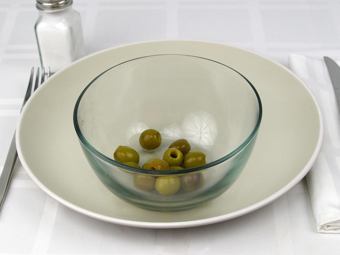 Calories in 36 grams of Green Olives