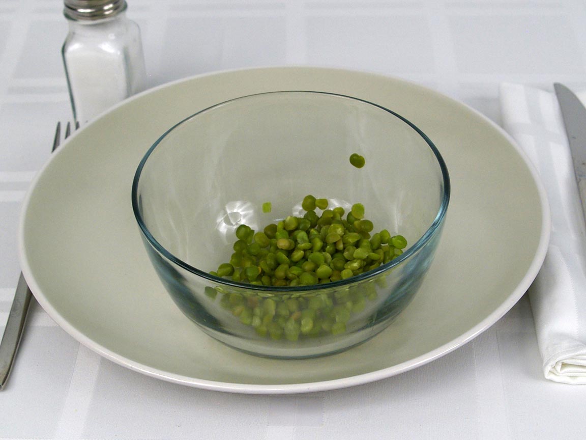 Calories in 0.25 cup(s) of Green Split Peas