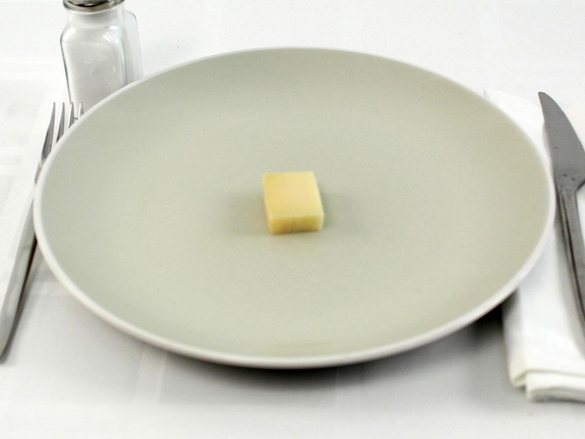 Calories in 14 grams of Gruyere Cheese