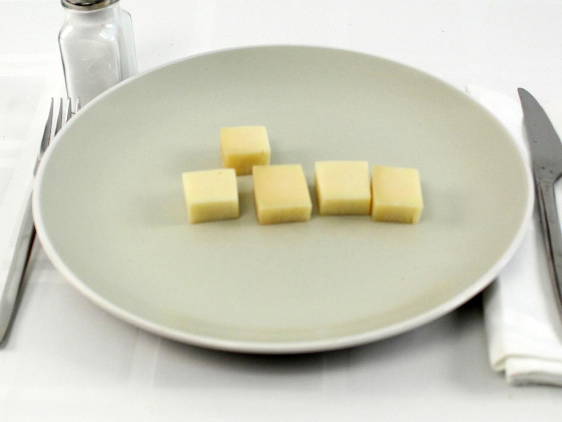 Calories in 70 grams of Gruyere Cheese