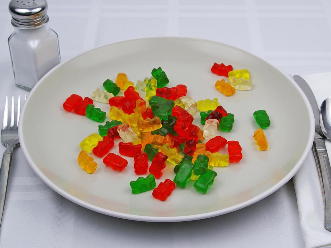 Calories in 80 bear(s) of Gummi Bears