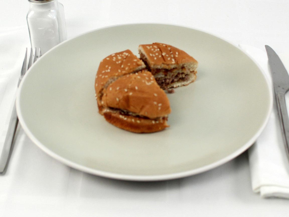 Calories in 0.75 burger(s) of The Habit French Onion Burger