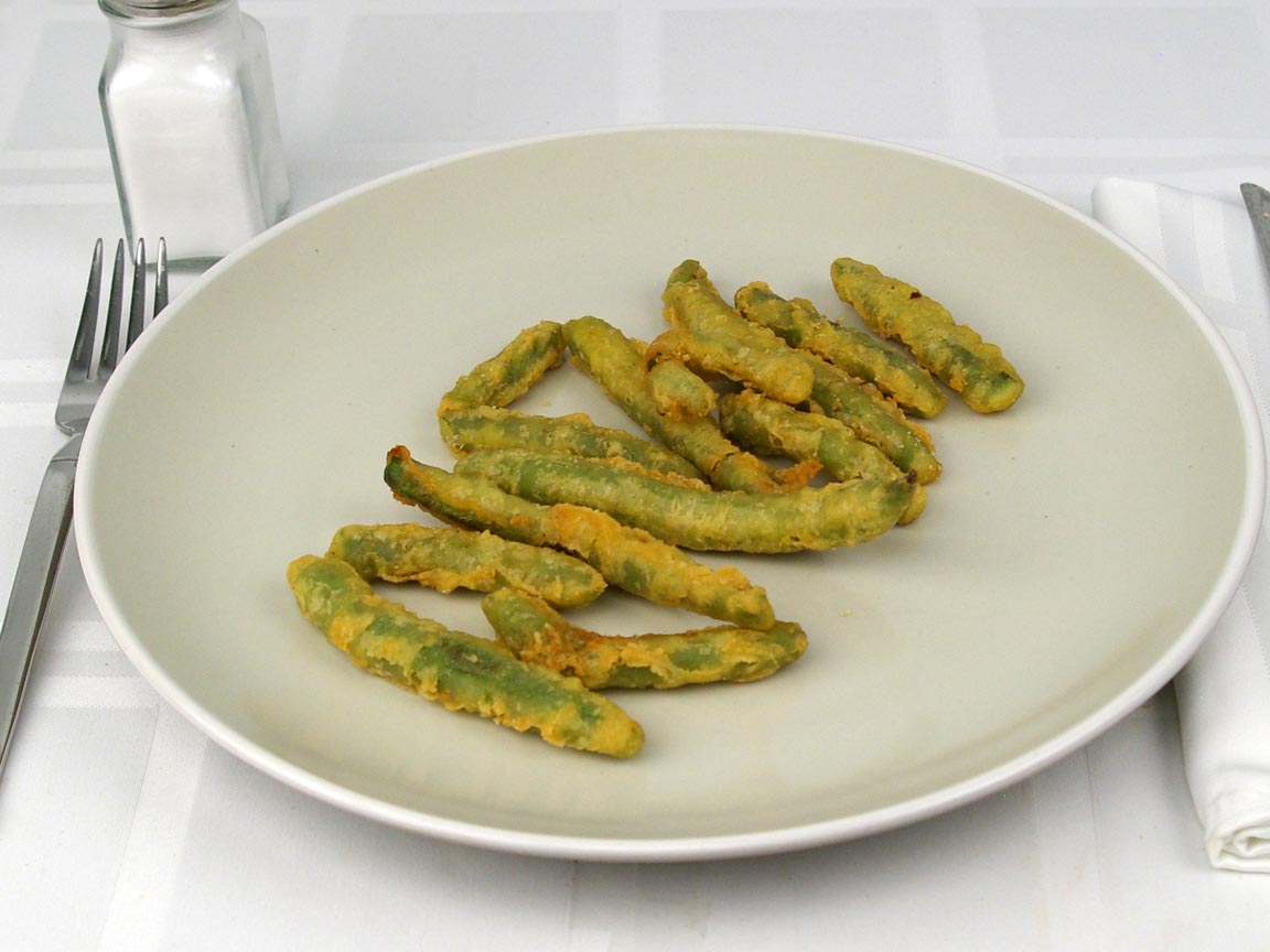 Calories in 85 grams of The Habit - Tempura Fried Green Beans