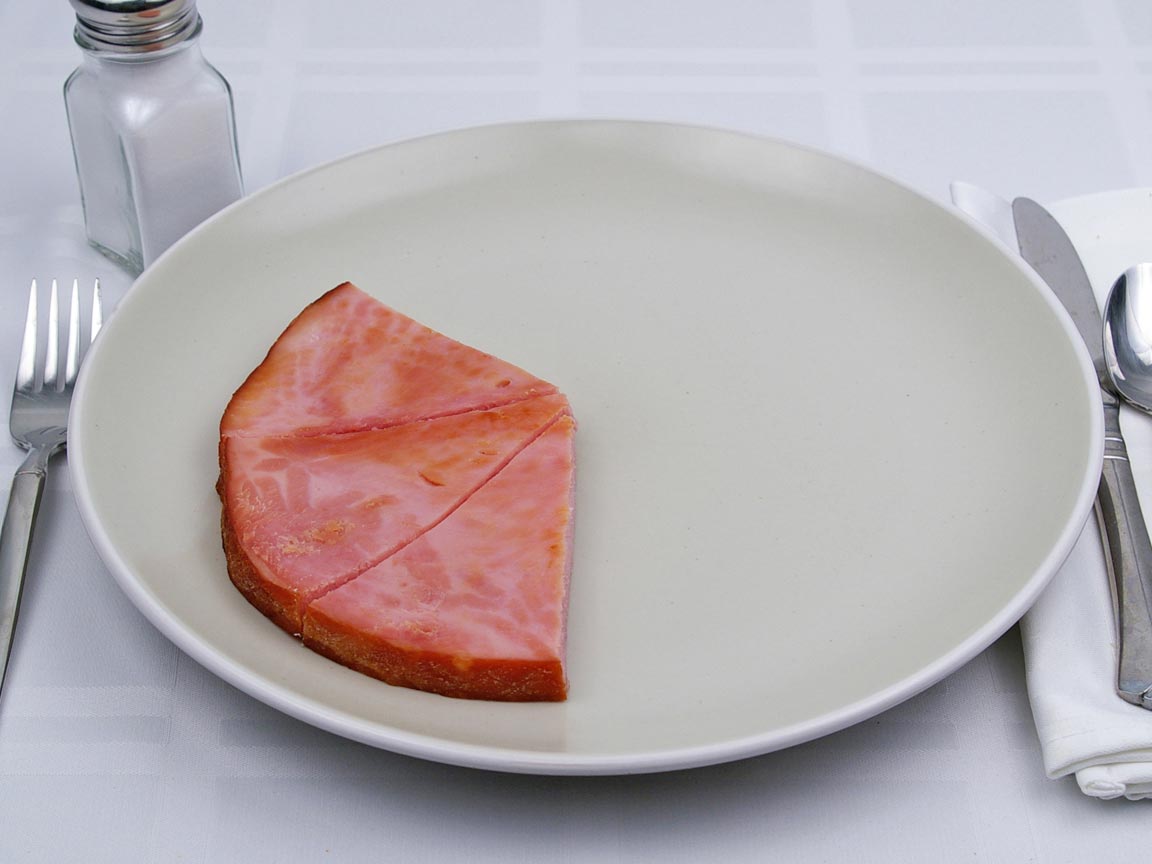 Calories in 3 piece(s) of Ham Steaks -Lean