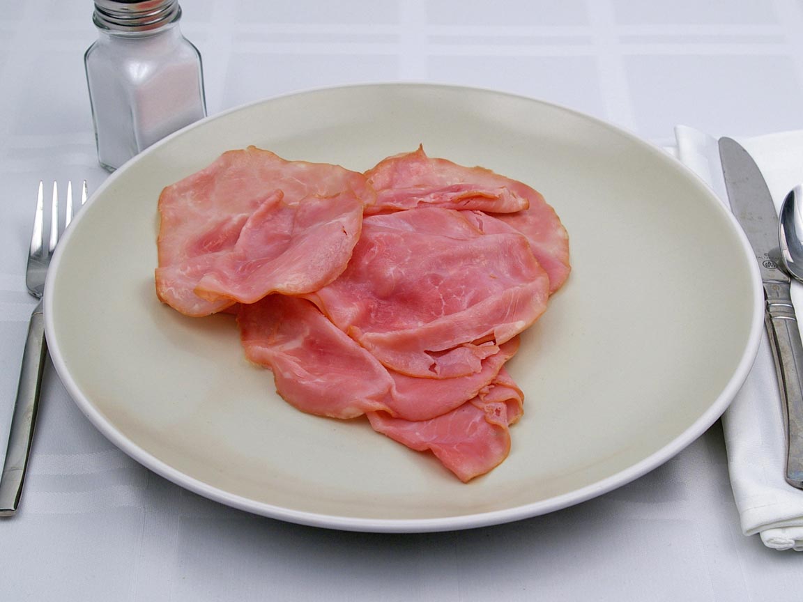 Calories in 12 slice(s) of Ham - Deli Sliced