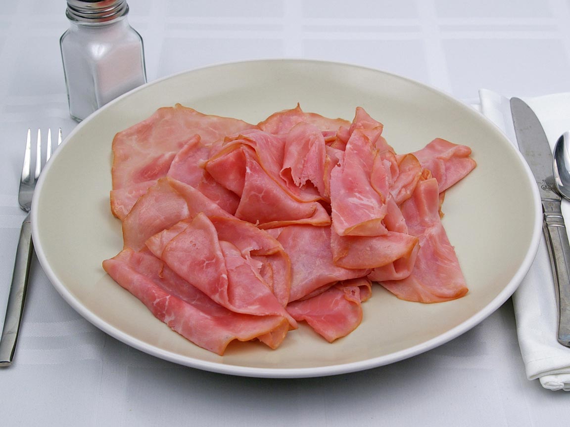 Calories in 24 slice(s) of Ham - Deli Sliced