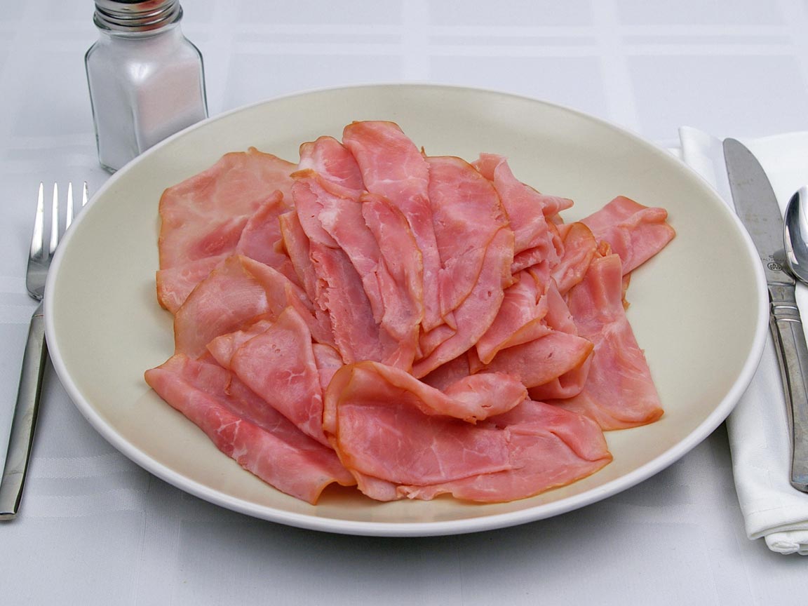 Calories in 33 slice(s) of Ham - Deli Sliced