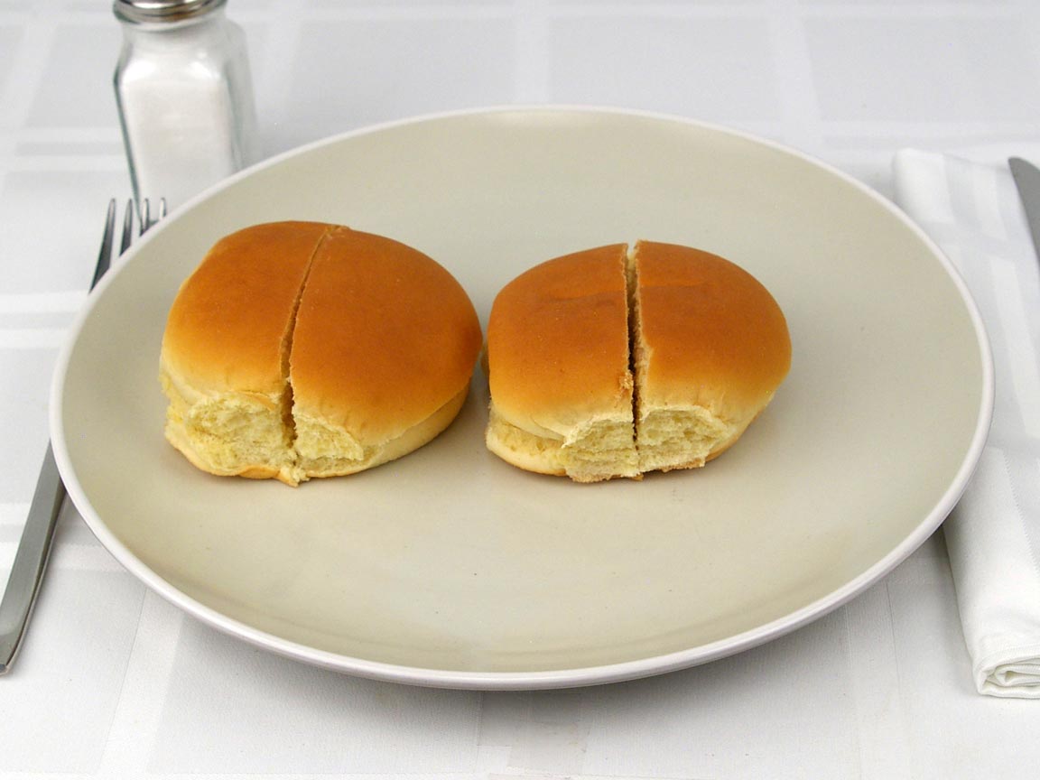Calories in 2 bun(s) of Hamburger Bun