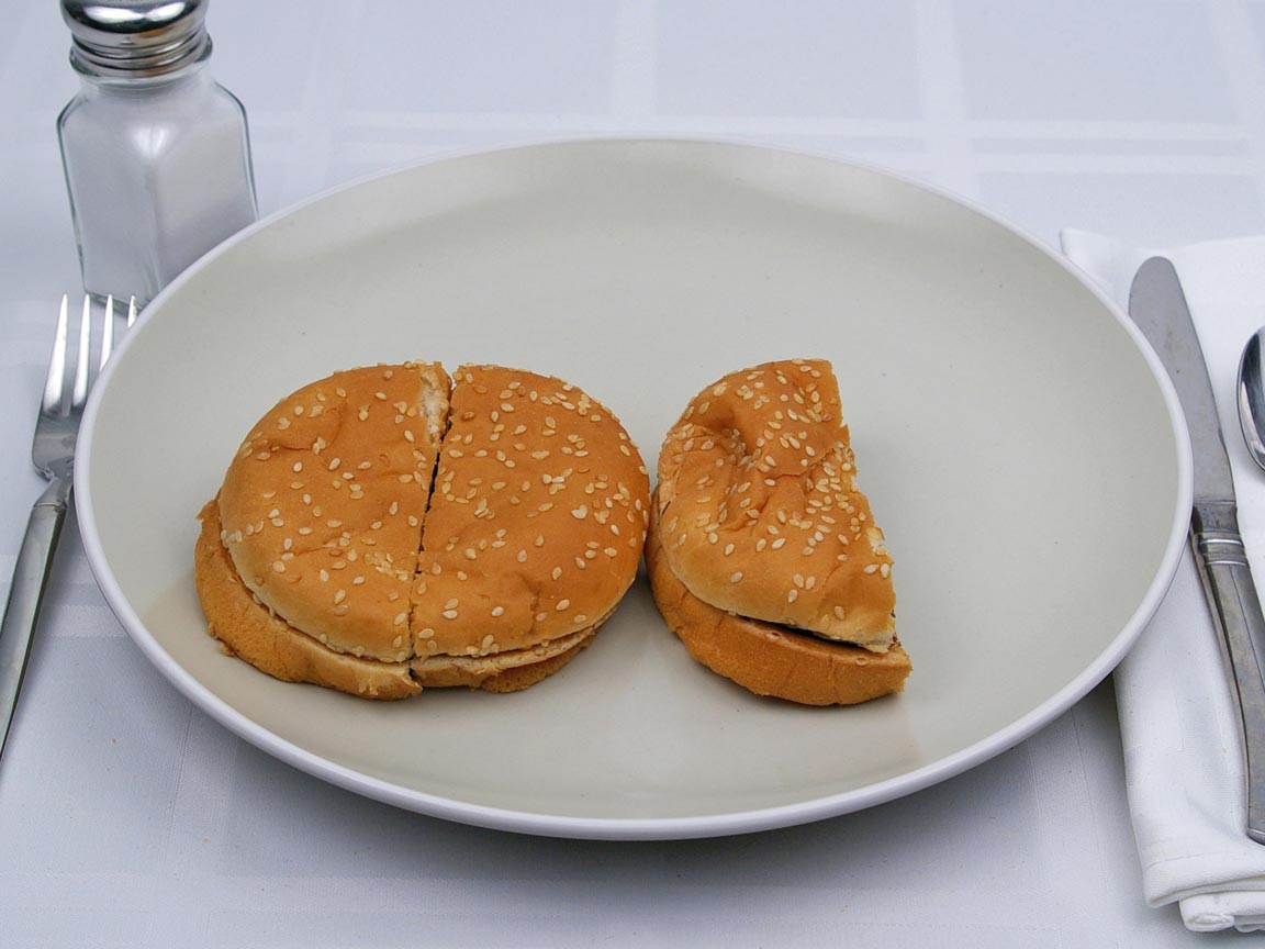 Calories in 1.5 burger(s) of Burger King - Hamburger