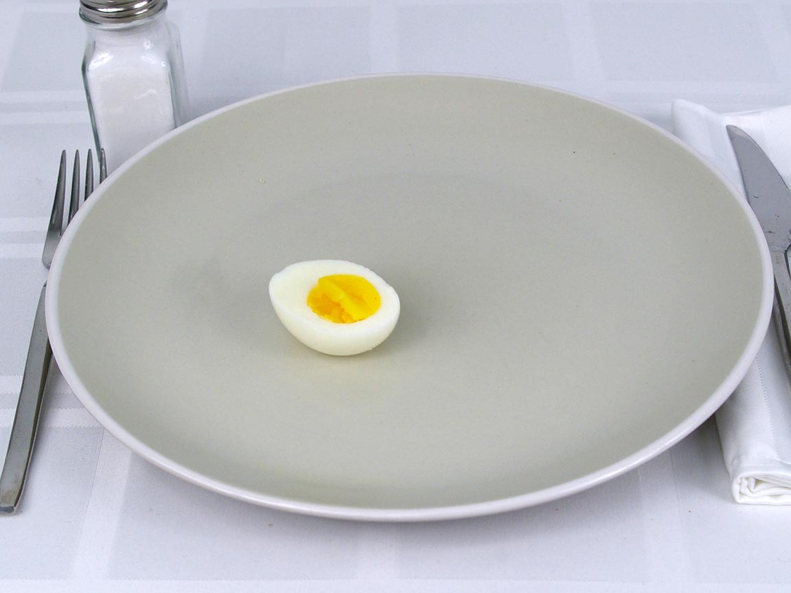 Calories in 0.5 ea(s) of Hard Boiled Egg Large