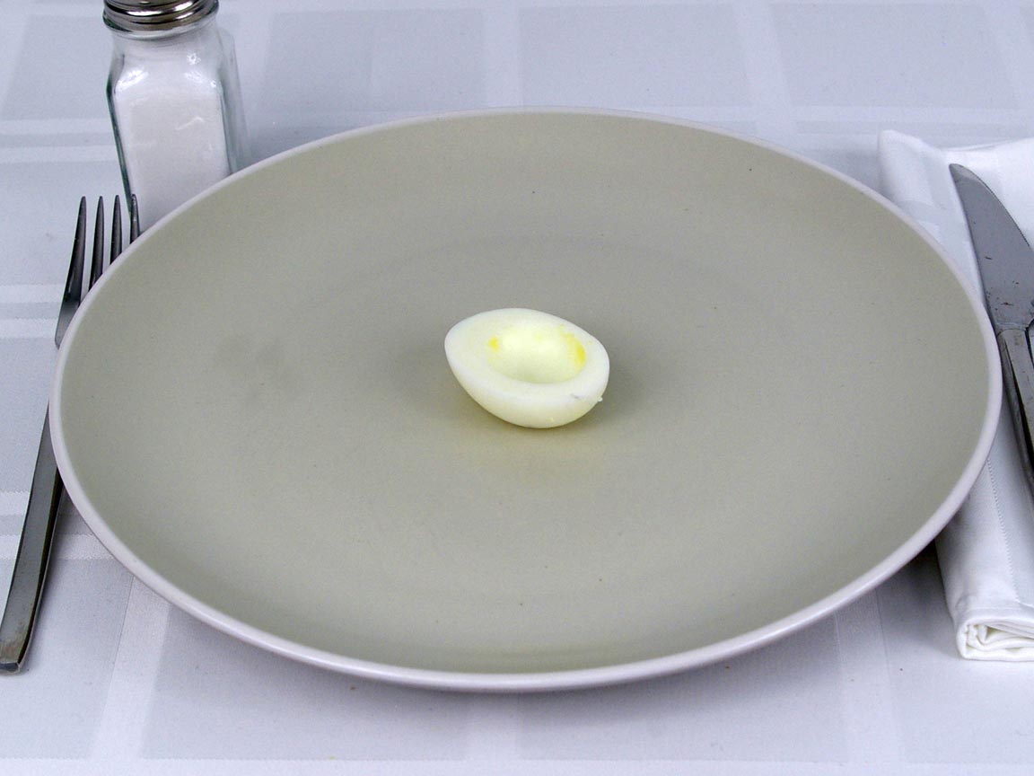 Calories in 0.5 ea(s) of Hard Boiled Egg Whites