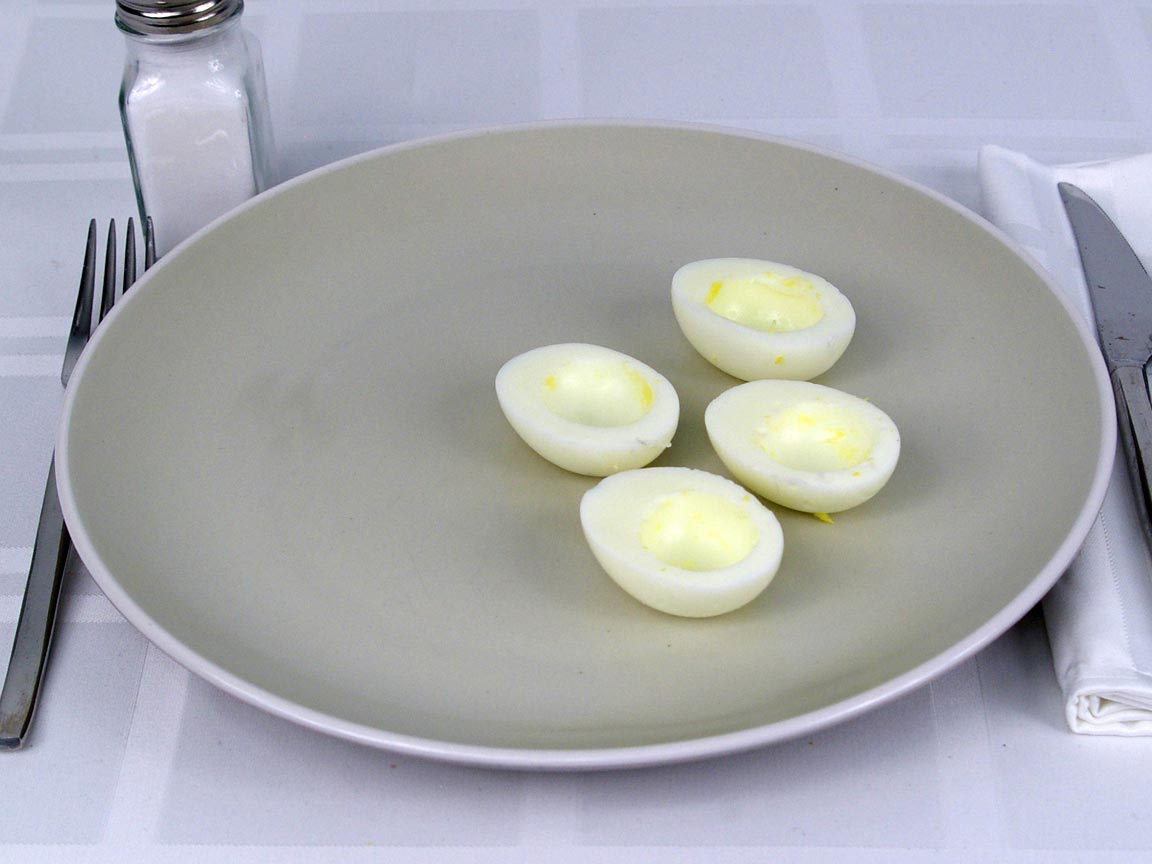 Calories in 2 ea(s) of Hard Boiled Egg Whites