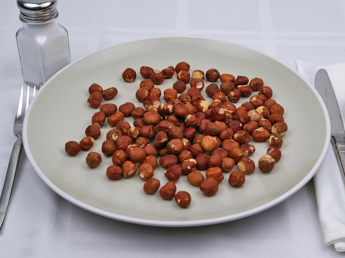 Calories in 1 cup(s) of Hazelnuts